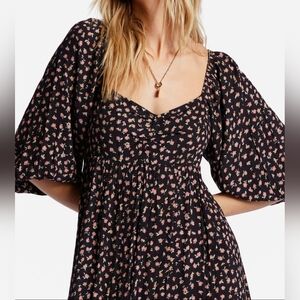 Midi Dress with Puff Sleeves!